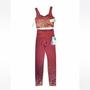 Marika Violet Quartz/Rose Gold Activewear Workout Set